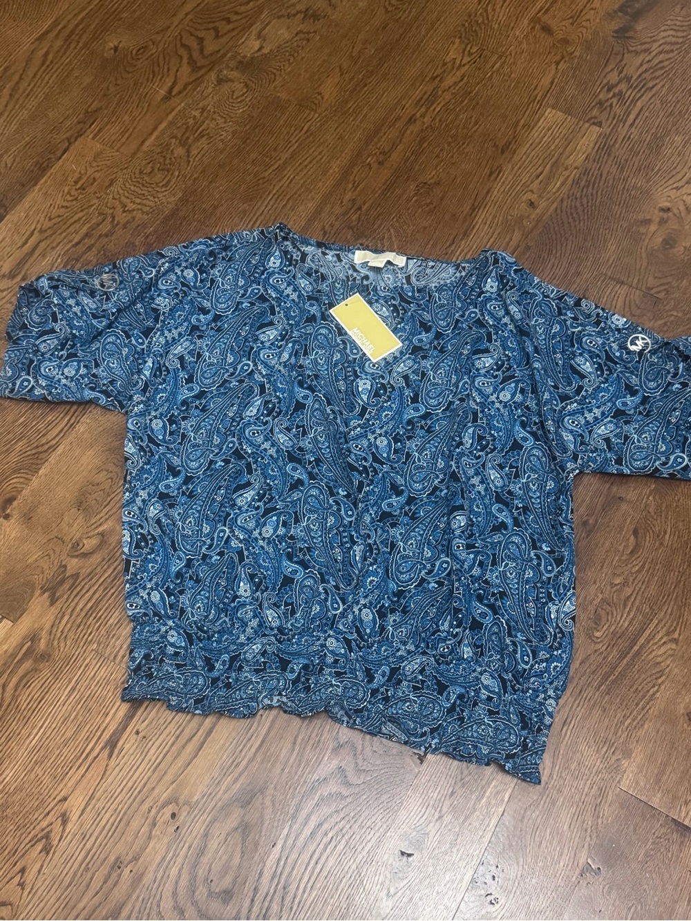 Michael Kors Paisley Blue Blouse